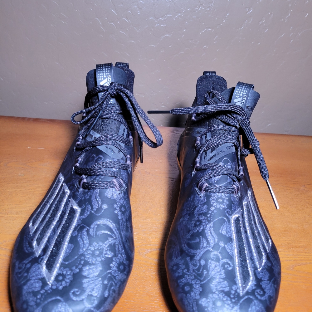 Adidas Black and Gray Football Cleats Adizero EH2723